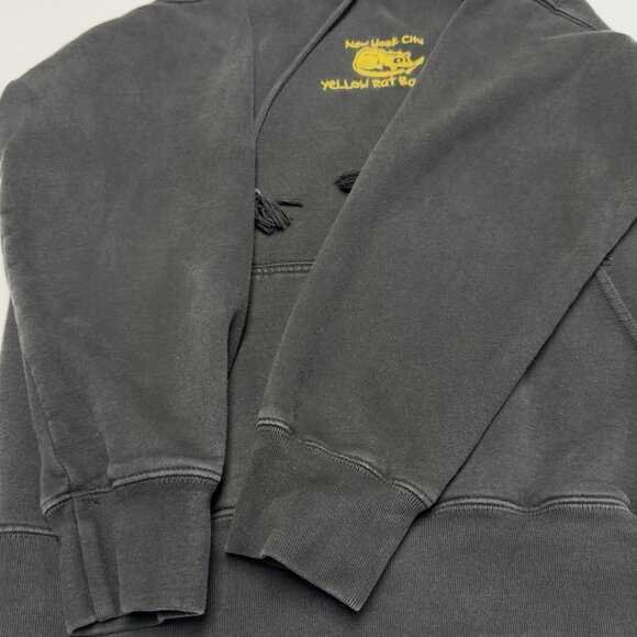 New York City Yellow Rat Bastard Hoodie Sweatshirt Mens Medium John Galt - Picture 6 of 12